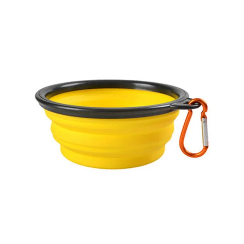Portable Pet Food Bowl Durable TPR Bowl Cat and Dog Food Pet Silicone Collapsible Bowl Portable Travel Outdoor Water Food Bowl