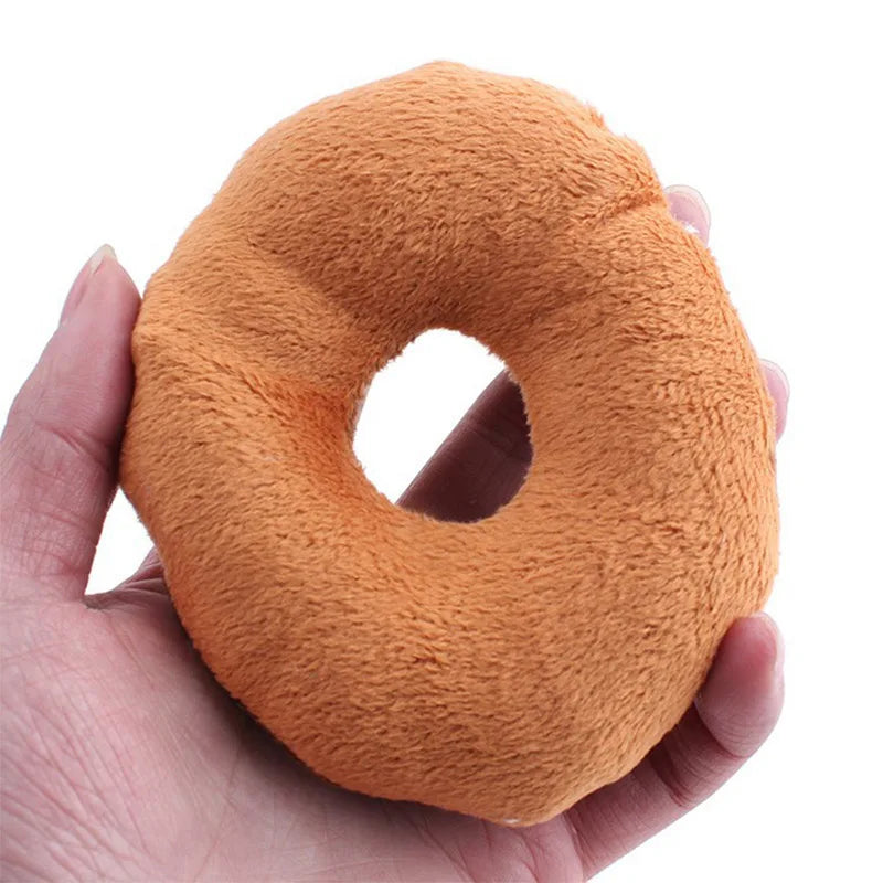 Soft Dog Donut Toy