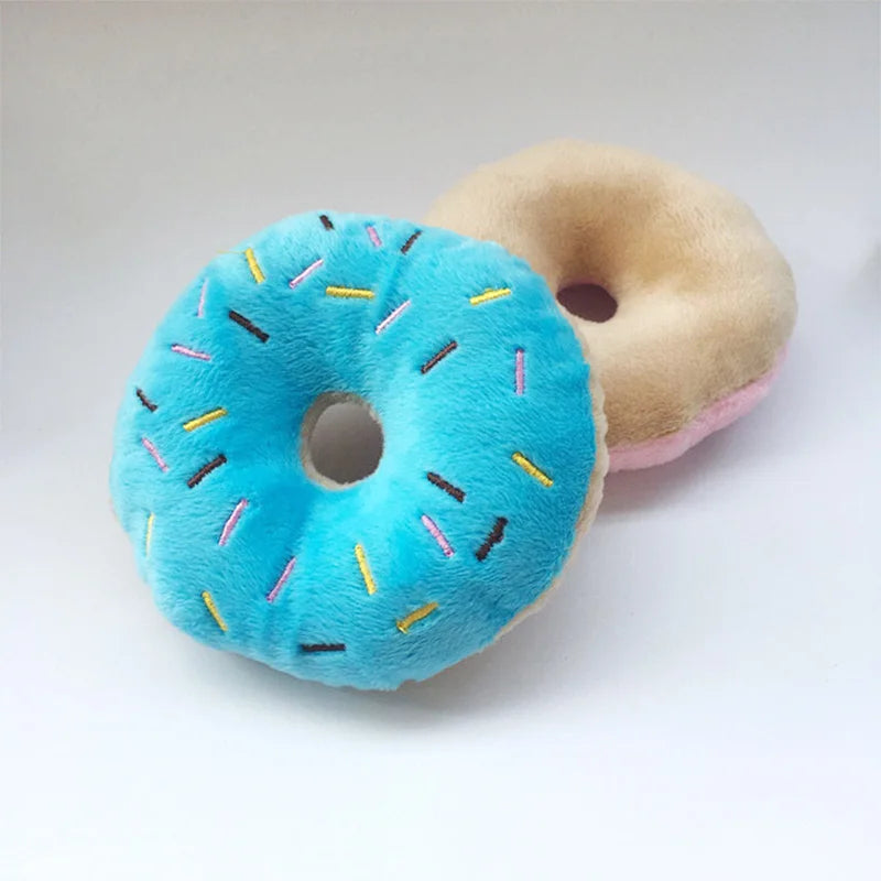 Soft Dog Donut Toy