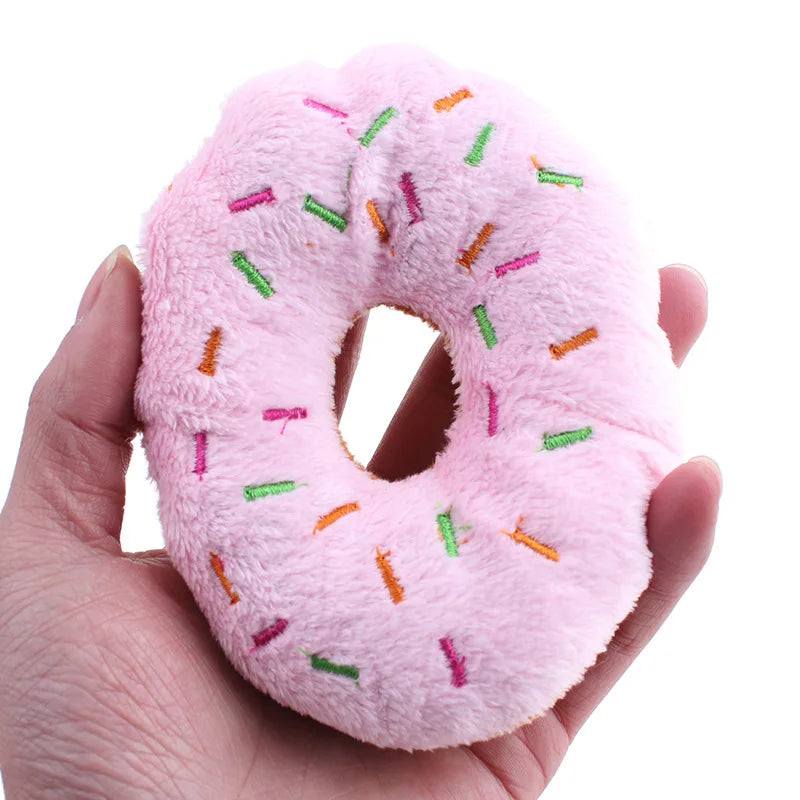 Soft Dog Donut Toy