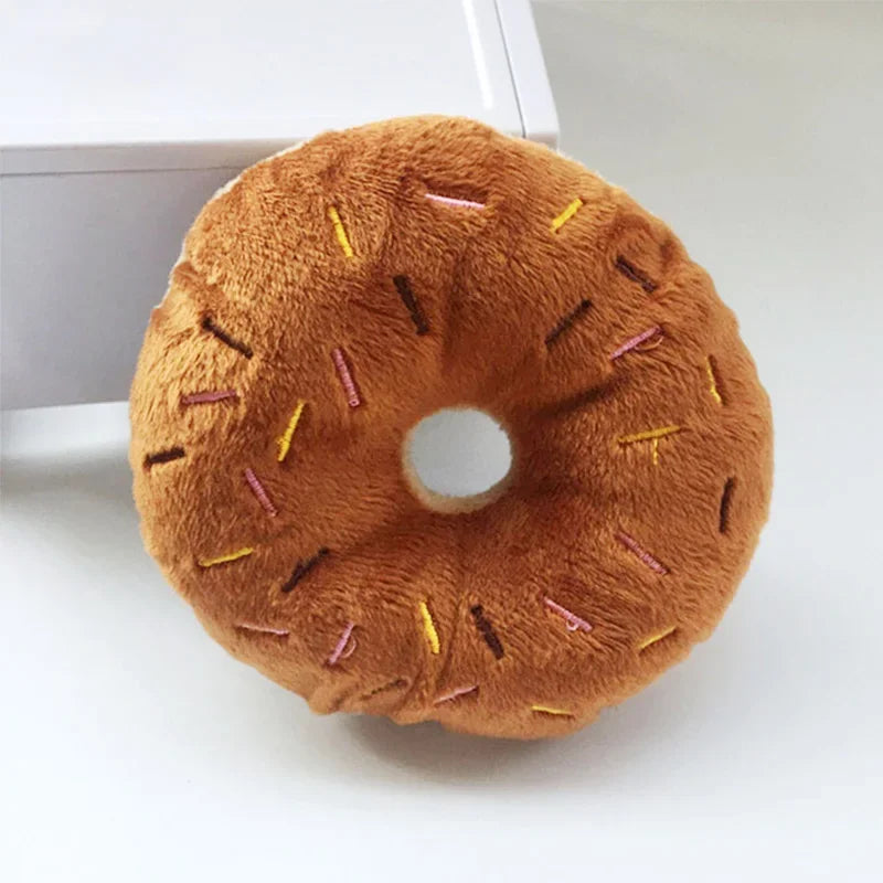 Soft Dog Donut Toy