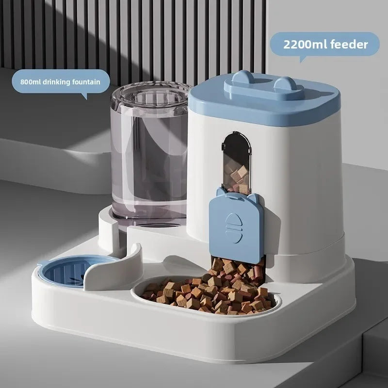 Hign-concerned Automatic Cat Feeder And Water Dispenser 2 In 1 Gravity