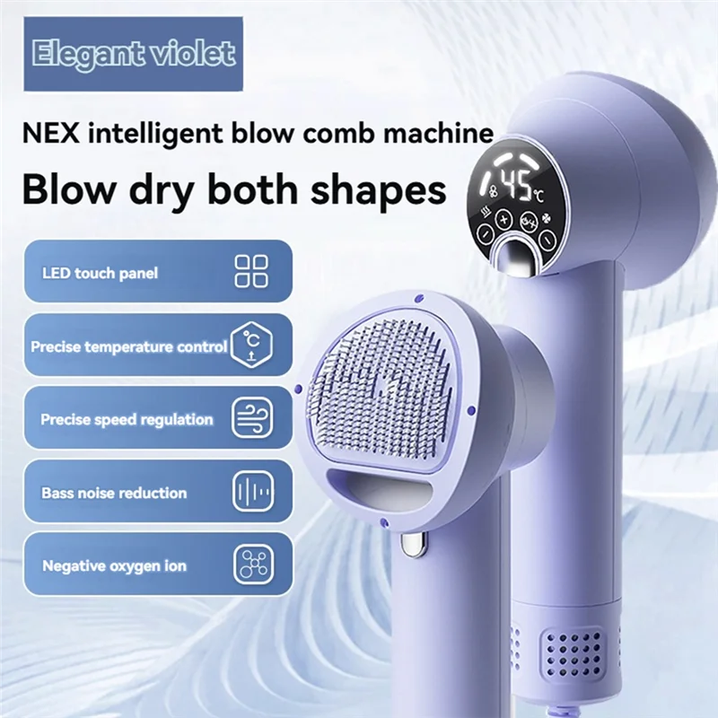 Smart Pet Hair Dryer for Dogs & Cats | Silent Grooming Blow & Comb Hairdressing Tool