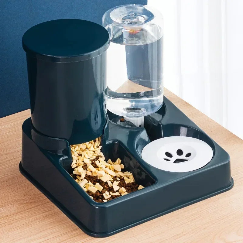 Hign-concerned Automatic Cat Feeder And Water Dispenser 2 In 1 Gravity