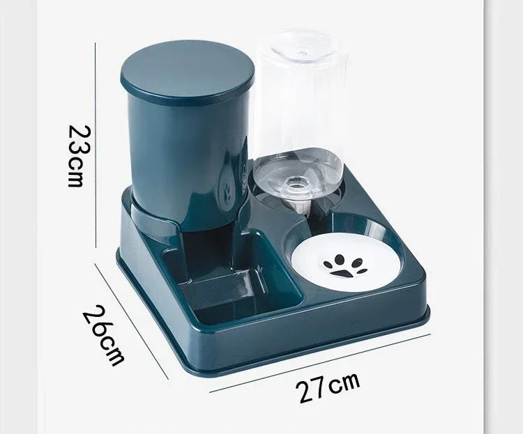 Hign-concerned Automatic Cat Feeder And Water Dispenser 2 In 1 Gravity