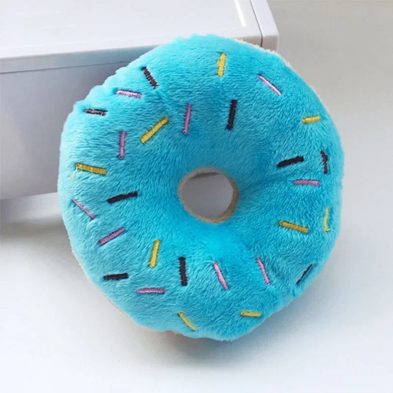 Soft Dog Donut Toy