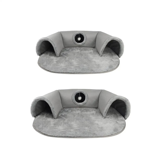 CozyPlaid Tunnel: Play, Hide & Stay Warm!