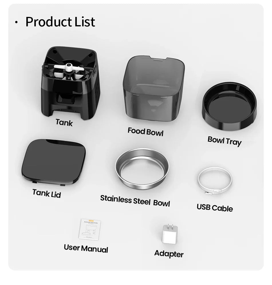 ROJECO Automatic Cat Feeder with Programmable Timer - Smart Dry Food Dispenser for Cats or Small Dogs