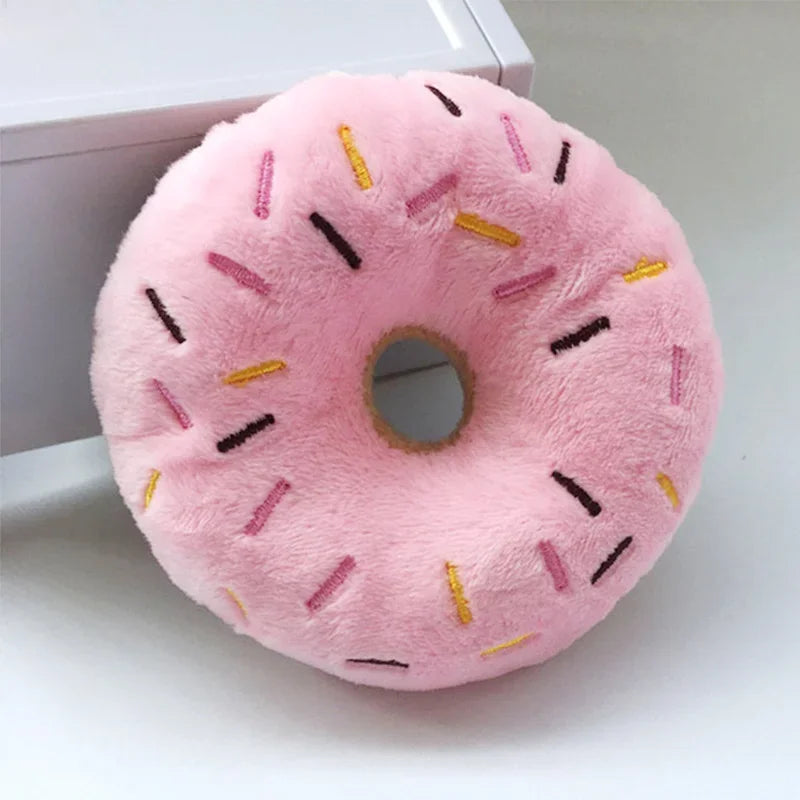 Soft Dog Donut Toy
