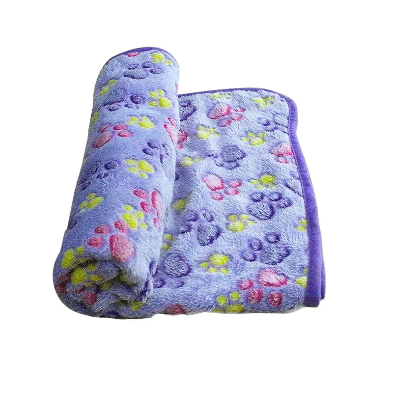 Cute Cartoon Pattern Soft Fluffy Pet Blanket