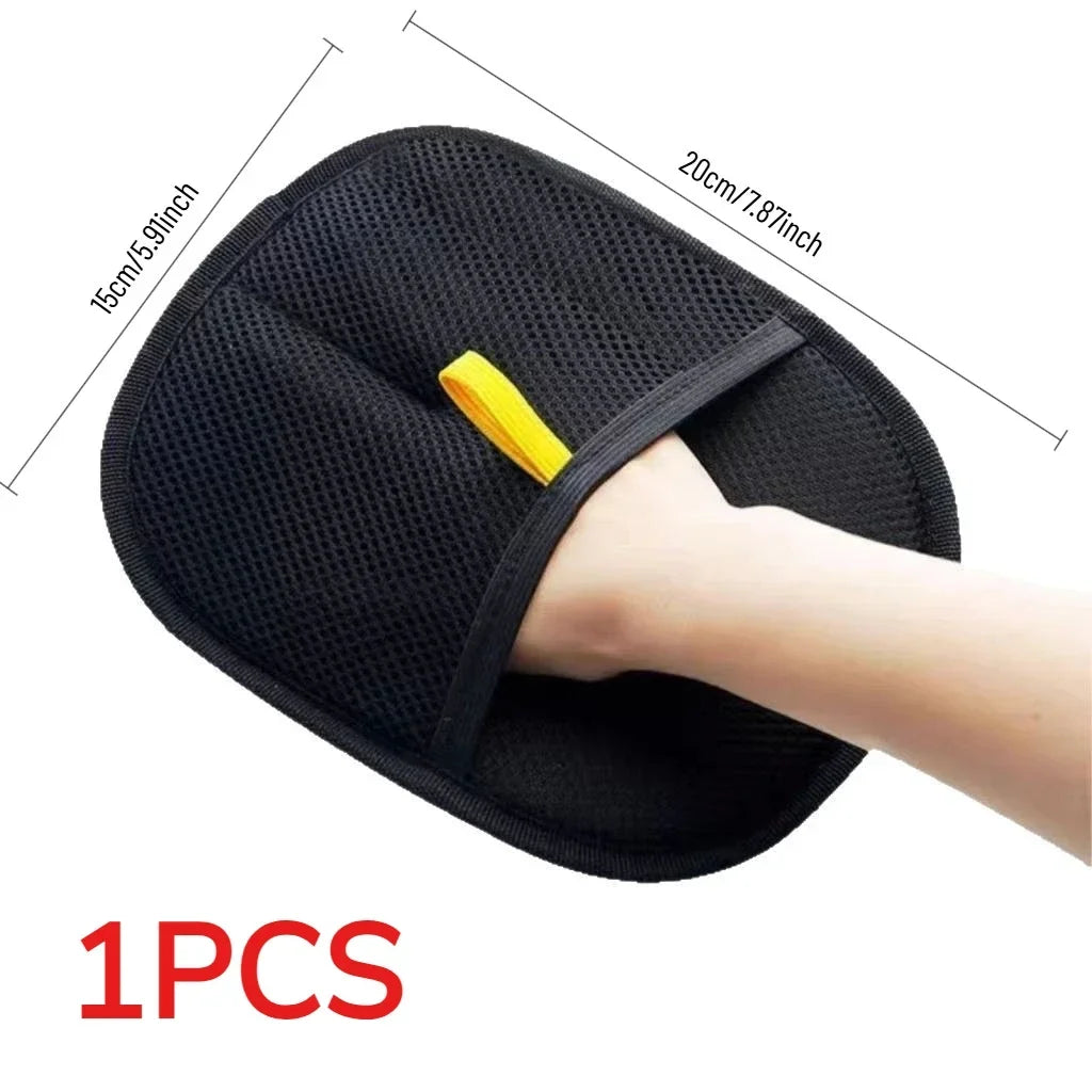 Pet Hair Remover Gloves Electrostatic for Cats Dogs, Reusable Washable Grooming Glove with 2-in-1 Lint Roller Brush - Safe Non-T